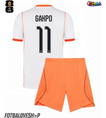Nizozemsko Cody Gakpo #11 Dětské Venkovní Dres MS 2026 Krátký Rukáv (+ trenýrky)